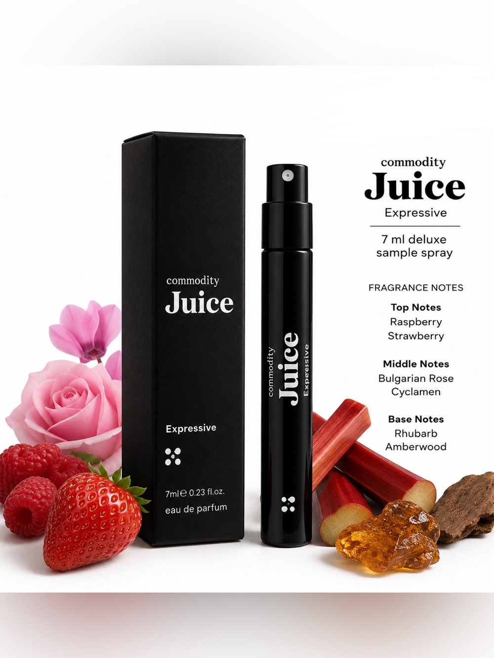 Commodity Juice Expressive Eau de Parfum 7ml Deluxe Sample Spray NIB Unisex